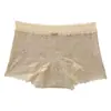 Calzoncillos tipo bóxer florales para mujer, extendidos y ensanchados, entrepierna de algodón antibacteriano 10A, Pantis de cintura media-alta