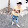 Suéter Infantil 2025 Suéter de Manga Larga con Cuello Redondo para Niños Estilo Coreano para Niños de Talla Pequeña y Mediana Top Jersey de Terciopelo de Visón con Bloques de Color en Forma de Diamante para Niños