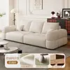 Sofá, estilo puff, cor creme, tecido chenille, sofá para apartamento pequeno, sofá de sala, adequado para imóveis de aluguel, sofá pequeno, apartamento, sofá de linha reta