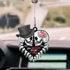 Decoración de Halloween transfronteriza pareja de calaveras góticas colgante estilo amor acrílico plano adornos para coche
