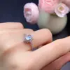 Anillo de Piedra Lunar Natural Anillo Incrustado de Plata de Ley Moda al por Mayor Gema Natural Venta Caliente Transfronteriza Europa y América