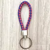Llavero de cuerda de cuero trenzado simple creativo colgante de muñeca linda accesorios de llave para parejas tendencia regalos pequeños venta al por mayor