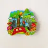 Atracciones Turísticas de Ciudades Creativas Pegatinas para Refrigerador Souvenirs de Atracciones Turísticas Pegatinas Magnéticas de Madera para Refrigerador Pegatinas Decorativas para el Hogar