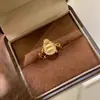 Nuevo Anillo de Calabaza de Oro con Dibujo de Alambre de Circonita Estilo Retro Chino Anillo con Borde de Diamante para Mujer Anillo Abierto de Tono Vibrante