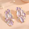 Pendientes Cóncavos de Acero Inoxidable con Forma Especial Europeos y Americanos Transfronterizos Pendientes de Diseño de Lujo Ligero Personalizados Fabricante Venta al por Mayor
