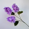 Simulação 3 cabeças estupa única hortênsia casamento hall de casamento decoração de casa flor artificial arranjo de flores fábrica atacado