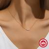 Nuevo Collar de Plata Esterlina S925 de una Fila Geométrica con Incrustaciones de Diamantes de Zirconia que Combina con Todo Estilo Coreano Diseño Nicho Sentido Elegante Cadena para Clavícula