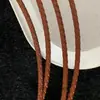 Cuerda de Cuero Trenzado 3mm Cuerda de Mano Uso Cuerda Trenzada de Cuero Borde Teñido Borde Aceitado Material de Cuero DIY Material de Cuerda Trenzada DIY