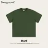 Primavera y Verano 2025 Marca de Moda Americana Holgada Deportiva Juvenil Casual Manga Corta Solona Cool Camiseta de Color Puro para Hombre