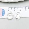 1 nuevo colgante colgante serie copo de nieve muñeco de nieve navideño plateado brillante accesorios para collar pulsera DIY