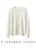 Abrigo de cachemira grueso de cinco agujas, cuello redondo holgado, cárdigan de punto bordado de 26 nuevos estilos, top de estilo casual, diseño versátil