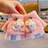 Luvas de Meio Dedo para Bebê Outono e Inverno Bebê Quente Dobráveis Tricô com Dedos de Fora Menina Dedo Desenho Animado 2024 Novo