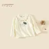 Camiseta de otoño estilo coreano para niñas, nueva llegada 2026, top casual de encaje para bebés y niños pequeños, camiseta básica de primavera y otoño para niños, Clase A