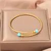 Produtos Populares de Comércio Exterior: Pulseira Geométrica Enrolada de Aço Inoxidável Tendência Retrô Única, Pulseira de Fio de Pérola
