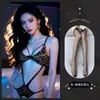 Lemon Story Lingerie Sexy Vazada Três Pontos Estampa de Leopardo Body Uniforme Sexy Tentação Sem Tirar Roupa Sedução qqny