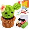 Pacote de Material de Crochê para Animal de Vaso Tecido Mais Vendido Transfronteiriço Lã Tricô Grupo Ornamentos de Crochê DIY Feito à Mão