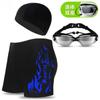 Calção de Banho Calção de Banho Masculino Boxer Secagem Rápida Anti-Constrangimento Tamanho Grande Solto Adulto Óculos de Natação Touca de Natação Shorts de Natação Equipamento