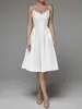 Nuevo Vestido Largo de Mujer de Comercio Exterior para Primavera y Verano Estación Independiente Europeo y Americano Sexy de Tirantes Finos Sin Mangas Bordado Vestido de Gala
