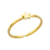 Anillo Simple Transfronterizo Nuevo de Acero Inoxidable Chapado en Oro Forma de Cruz Corazón Anillo Geométrico Liso Anillo para Hombres y Mujeres Anillo de Pareja