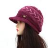 Sombrero para personas de mediana edad y ancianos para mujer, sombrero de lana grueso de invierno para madre, abuela, anciana, para andar en bicicleta en otoño e invierno para mantener el calor