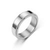 Anillo Liso Giratorio de Acero de Titanio para Mujer, Más Vendido Transfronterizo Europeo y Americano de Amazon, Anillo para Pareja Anti-Ansiedad y Descompresión para Hombre