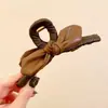 Lazo para el pelo de orejas de conejo de cuero coreano con sentido de atmósfera, Pinza de pelo elegante de intestino grueso para mujer, Accesorio de pelo moderno para moño y coleta