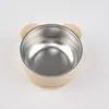 Vajilla de Acero Inoxidable 304 para Bebé, Tazón de Silicona de Grado Alimenticio para Bebé con Ventosa, Tazón de Comida para Niños, Anticaídas, Aislamiento de Doble Capa