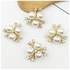 Versión coreana de flor de perla de diamantes de imitación corazón Margarita Niños DIY accesorios para el cabello hechos a mano disco de aleación hebilla de diamante accesorios de joyería venta al por mayor