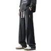Jeans Retro Preto Masculino Primavera Outono Novo Estilo Marca Americana Tendência Solto Perna Larga Perna Reta Caimento Casual Calças Longas Masculino