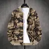 Jaqueta Baseball Masculina Nova Primavera e Outono Jaqueta de Voo Camuflada Retro Solta Tendência Coreana Street Estudante Casaco