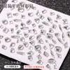 Acessórios de unha populares de celebridade online Diamante transparente branco cristalizado formato especial quadrado olho de cavalo gota d'água joias de unha atacado