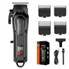 Cortapelos Transfronterizo Aceite Eléctrico para Afeitar Cabezal de Tallado Eléctrico Cortapelos Eléctrico para Cortar el Pelo Empujador Pantalla Digital Set Especial de Cortapelos Eléctrico para Salón de Peluquería