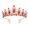 Coroa nupcial transfronteiriça cocar liga strass tiara coroa de casamento acessórios de cabelo de aniversário festa Tiara Joias de venda quente