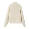 Fabricante transfronterizo de ropa para mujer al por mayor 2026 otoño cárdigan de punto de manga murciélago plana de cuello alto de un solo botón
