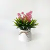 Vaso de flor artificial de dente-de-leão de 9 peças transfronteiriço para mesa de escritório, planta de flor simulada para decoração interna e externa, vaso de flor falso mini