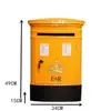 Buzón de Hierro Forjado Estilo Británico Montado en Pared con Cerradura, Caja de Amor