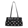 Bolso de lunares estilo coreano, bolso de hombro, bolso de gran capacidad para mujer, moda nicho, bolso de hombro de alta gama para mujer