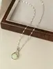 Nuevo Colgante de Bolsa de Dinero de Jade Microincrustado para Mujer, Diseño de Nicho de Lujo Ligero, Lleno de Bendiciones, Moderno y Versátil, Collar de Gama Alta