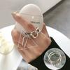 Anillo Ancho Mate Estilo Minimalista Fresco para Mujer, Diseño de Moda, Anillo Abierto Exquisito y Versátil, Anillo para Dedo Índice