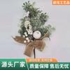Pequeños Adornos Decorativos, Plantas Simuladas, Coronas de Hojas Verdes Frescas, Adornos Decorativos de Flores Inmortales, Fabricantes de Ramos, Artesanías