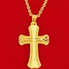 Colgante de Cruz de Oro Arena Vietnamita, Colgante de Cruz de Aleación Chapado en Oro de Moda para Hombres y Mujeres, Fabricante Directo de Joyería