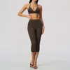 Nuevo conjunto de yoga Zechuang para mujer, sujetador deportivo de alta gama, pantalones ajustados de secado rápido de cintura alta de longitud media, ropa de yoga para mujer 8793