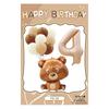 Ins vintage caramelo de crema película de aluminio digital traje de cumpleaños animal de dibujos animados combinación tarjeta trasera globo individual al por mayor