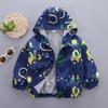 Ropa de Carga para Niños Abrigo para Niño Primavera Nuevo Ropa para Niños Bebé Dibujos Animados Dinosaurio Cierre Camisa Chaqueta Cortavientos