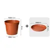 Vasos de Flores de Plástico Espessados, Vasos Ecológicos Duráveis para Mudas de Estufa com Bandejas, Vasos para Plantio de Plantas Verdes e Flores em Varandas