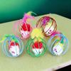 Jaula de Juguete para Gatos Ratón de Peluche Pelota de Ratón con Forma de Bola Juguete Rodante para Gatos Entretenimiento Propio Alivio del Aburrimiento Juguete para Mascotas para Gatos