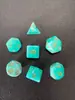 Patrón de mármol multicolor de dos colores tablero de juego de mazmorra juego de rol dnd acrílico poliédrico set de 7 piezas dados