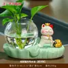 Novo Vaso Hidropônico Gato da Sorte Tendência Estilo Chinês com Pothos Ornamento de Mesa para Decoração de Mesa de Escritório