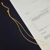 Collar de Cadena Sola Versátil de Acero de Titanio que No se Desvanece sin Colgante Cadena Ligera Cadena Naked de Acero de Titanio con Cadena Cadena Delgada Cadena para Clavícula Collar para Baño