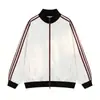 Sudadera con cremallera y cuello alto a rayas estilo americano, unisex, diseño color-block, corte holgado, casual, chaqueta para pareja, marca de moda